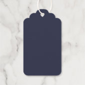 Maak je eigen donkergrijze aangepaste gepersonalis cadeaulabels (Achterkant)