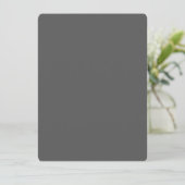 Maak je eigen donkergrijze aangepaste ontwerp aankondiging (Staand voorkant)
