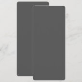 Maak je eigen donkergrijze aangepaste ontwerp aankondiging (Voorkant / Achterkant)