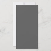Maak je eigen donkergrijze aangepaste ontwerp aankondiging (Achterkant)