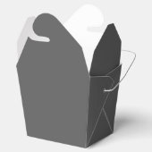 Maak je eigen donkergrijze aangepaste ontwerp bedankdoosjes (Geopend)
