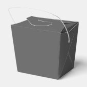 Maak je eigen donkergrijze aangepaste ontwerp bedankdoosjes (Achterkant)
