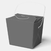 Maak je eigen donkergrijze aangepaste ontwerp bedankdoosjes (Voorkant)