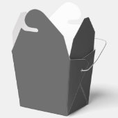 Maak je eigen donkergrijze aangepaste ontwerp bedankdoosjes (Open)