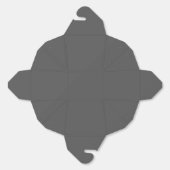 Maak je eigen donkergrijze aangepaste ontwerp bedankdoosjes (Ongevouwen)