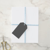 Maak je eigen donkergrijze aangepaste ontwerp cadeaulabel (Met Touw)