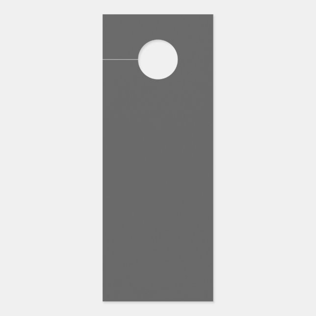 Maak je eigen donkergrijze aangepaste ontwerp deurhanger (Voorkant)