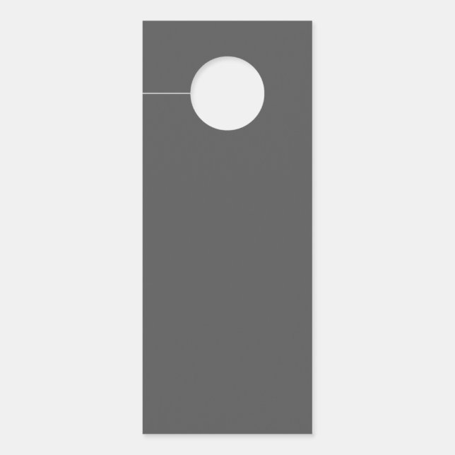 Maak je eigen donkergrijze aangepaste ontwerp deurhanger (Voorkant)