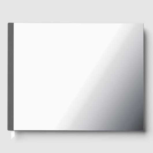Maak je eigen donkergrijze aangepaste ontwerp gastenboek (Voorkant)