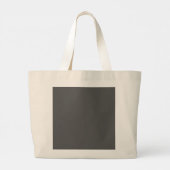 Maak je eigen donkergrijze aangepaste ontwerp grote tote bag (Achterkant)