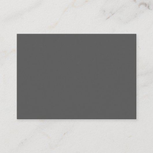 Maak je eigen donkergrijze aangepaste ontwerp informatiekaartje (Voorkant)