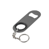 Maak je eigen donkergrijze aangepaste ontwerp mini flessenopener (Achterkant Gekanteld)
