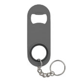 Maak je eigen donkergrijze aangepaste ontwerp mini flessenopener (Achterkant)