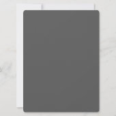 Maak je eigen donkergrijze aangepaste ontwerp save the date (Achterkant)