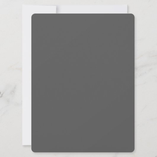 Maak je eigen donkergrijze aangepaste ontwerp save the date (Voorkant)