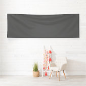Maak je eigen donkergrijze aangepaste ontwerp spandoek (Insitu)