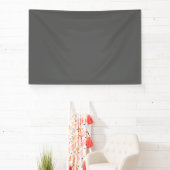 Maak je eigen donkergrijze aangepaste ontwerp spandoek (Insitu)