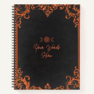 Maak je eigen donkergroen oranje kleur notitieboek