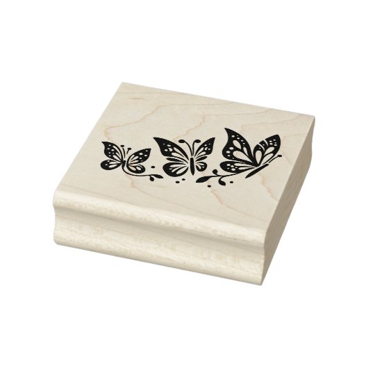 Maak Je Eigen Drie Vlinders Vliegend Rubberstempel (Stempel)