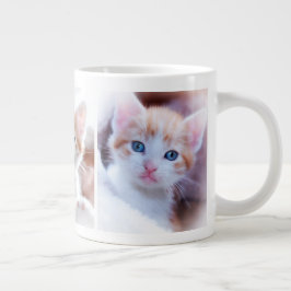 Maak Je Eigen Driegezins Huisdier Foto Grote Koffiekop