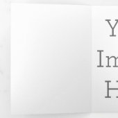 12,7  x 17,8 cm Drieluik briefvouw wenskaart (Binnenzijde eerst)