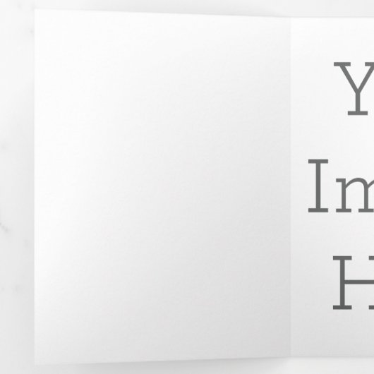 12,7  x 17,8 cm Drieluik briefvouw wenskaart (Binnenzijde eerst)