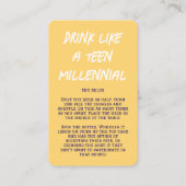 Maak je eigen Drink spel Kaarten Visitekaartje (Achterkant)