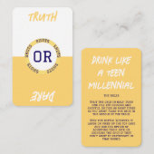 Maak je eigen Drink spel Kaarten Visitekaartje (Voorkant / Achterkant)