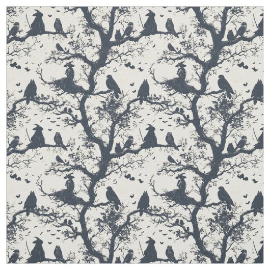 Maak Je Eigen Dromerige Heksen Vogels Ivoor Toile Stof (Swatch)