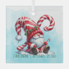Maak je eigen dromerige pepermunt Kerstgnome Glas Ornament