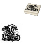 Maak Je Eigen Dubbele Chinese Draken Rubberstempel (Gestempeld)