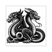 Maak Je Eigen Dubbele Chinese Draken Rubberstempel (Afrduk)