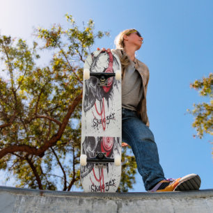 Maak Je Eigen Edgy Mode Schedel Stijl Design Skateboard