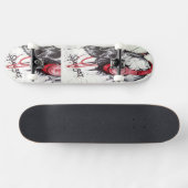 Maak Je Eigen Edgy Mode Schedel Stijl Design Skateboard (Horizontaal)