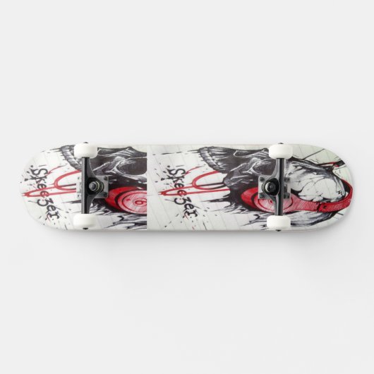 Maak Je Eigen Edgy Mode Schedel Stijl Design Skateboard (Horizontaal)