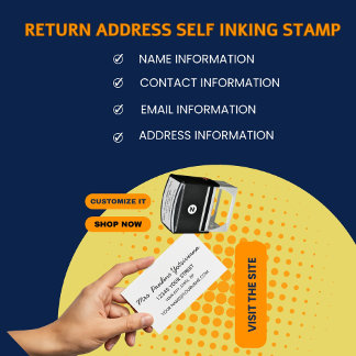 Maak je eigen Eenvoudig retouradres  Zelfinktende Stempel