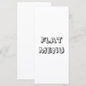 Maak je eigen eenvoudige 4" x 9" vlak menu (Voorkant / Achterkant)