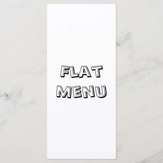 Maak je eigen eenvoudige 4" x 9" vlak menu (Voorkant)