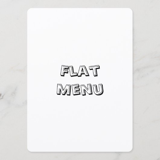 Maak je eigen eenvoudige 5.5" x 7.5" afgeronde pla menu (Voorkant)