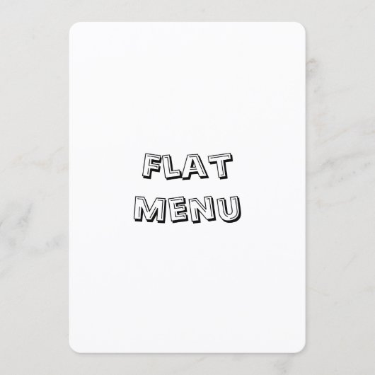 Maak je eigen eenvoudige 5" x 7" afgeronde platte  menu (Voorkant)