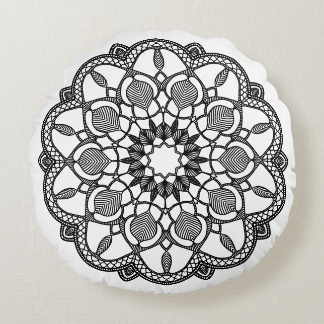 Maak Je Eigen Eenvoudige Aangepaste (40cm) Rond Kussen (Voorkant)