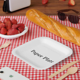 Maak Je Eigen Eenvoudige Aangepaste 7" Vierkante Papieren Bordje