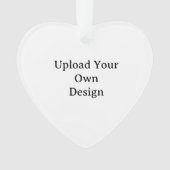 Maak Je Eigen Eenvoudige Aangepaste Acryl Hart Ornament (voorkant)