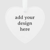 Maak Je Eigen Eenvoudige Aangepaste Acryl Hart Ornament (voorkant)