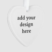 Maak Je Eigen Eenvoudige Aangepaste Acryl Hart Ornament (voorkant)