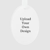 Maak Je Eigen Eenvoudige Aangepaste Acryl Ovaal Ornament (voorkant)
