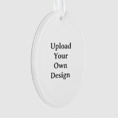 Maak Je Eigen Eenvoudige Aangepaste Acryl Ovaal Ornament (voorkant)