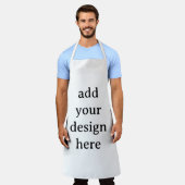 Maak Je Eigen Eenvoudige Aangepaste All-Over Print Schort (Gedragen)