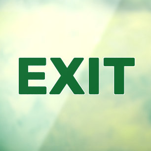Maak Je Eigen Eenvoudige Aangepaste Exit Ruitstick Raamsticker