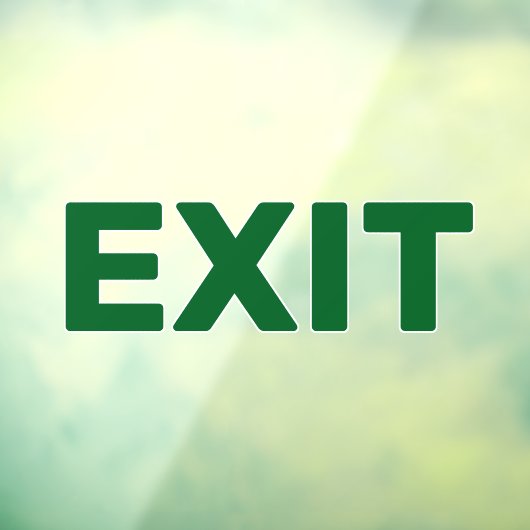 Maak Je Eigen Eenvoudige Aangepaste Exit Ruitstick Raamsticker (Vel 3)